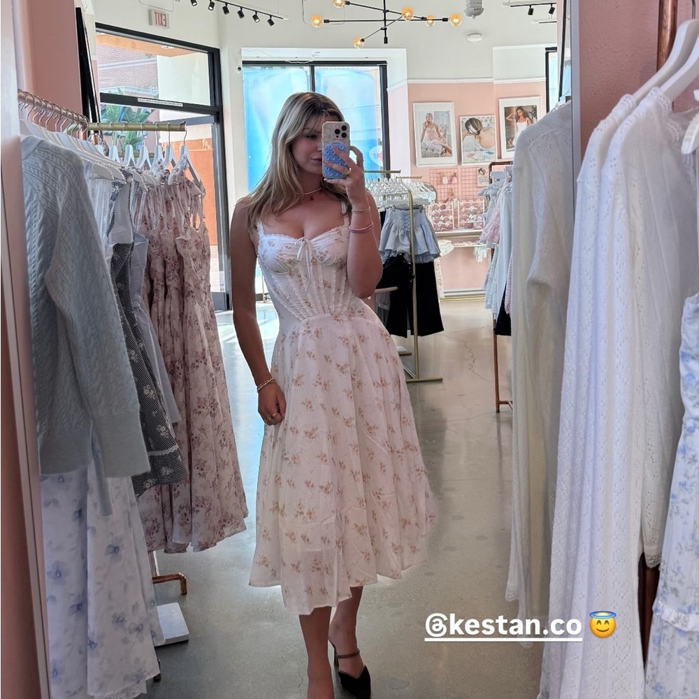 KESTAN Elowen Floral Cream Dress